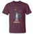 Funny America France Heritage Month T Shirt Statue of Liberty With Croissant - Wonder Print Shop