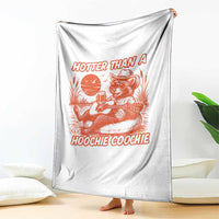 Funny Hotter Than A Hoochie Coochie Throw Blanket Summer Racoon Music - Wonder Print Shop