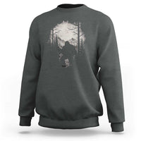 Funny Bigfoot Hunting Sweatshirt Sasquatch Wildlife Hunter Forest - Wonder Print Shop