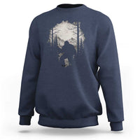Funny Bigfoot Hunting Sweatshirt Sasquatch Wildlife Hunter Forest - Wonder Print Shop