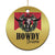 Western Xmas Christmas Ornament Howdy Christmas Cow Skull Xmas Wreath - Wonder Print Shop