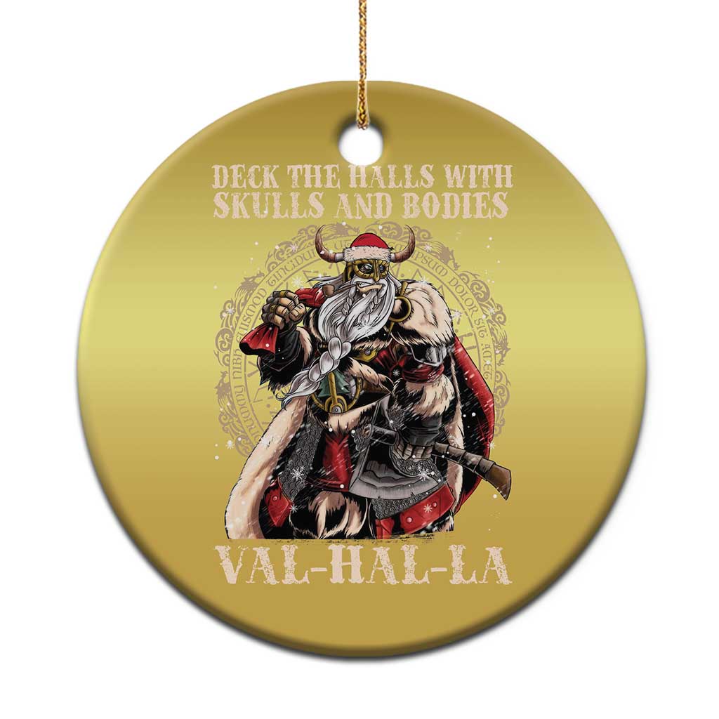 Viking Xmas Christmas Ornament Deck The Halls With Skulls And Bodies Valhalla - Wonder Print Shop