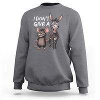 Funny I Dont Give a Rats Ass Sweatshirt Donkey And Mouse Meme - Wonder Print Shop