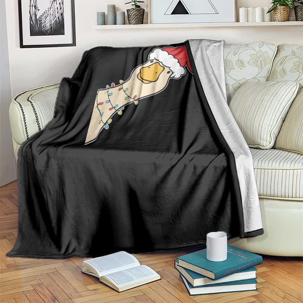 Funny Christmas Silly Goose Festive Holiday Throw Blanket - Wonder Print Shop