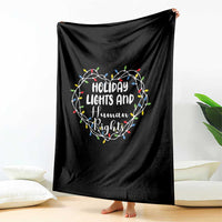 Holiday Lights And Human Rights Christmas Activism Throw Blanket - Wonder Print Shop