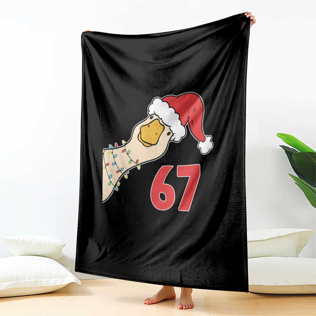 Funny Christmas Silly Goose 67 Meme Festive Holiday Throw Blanket - Wonder Print Shop