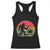 Funny Retro Bigfoot Grilling BBQ Chef Racerback Tank Top