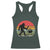 Funny Retro Bigfoot Grilling BBQ Chef Racerback Tank Top