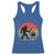 Funny Retro Bigfoot Grilling BBQ Chef Racerback Tank Top