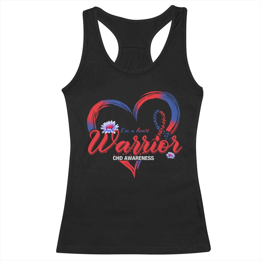 I'm A Heart Warrior Racerback Tank Top Congenital Heart Disease CHD Awareness