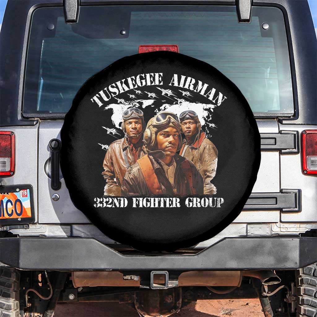 Tuskegee Airman Spare Tire Cover 332ND Fighter Group Black History Month