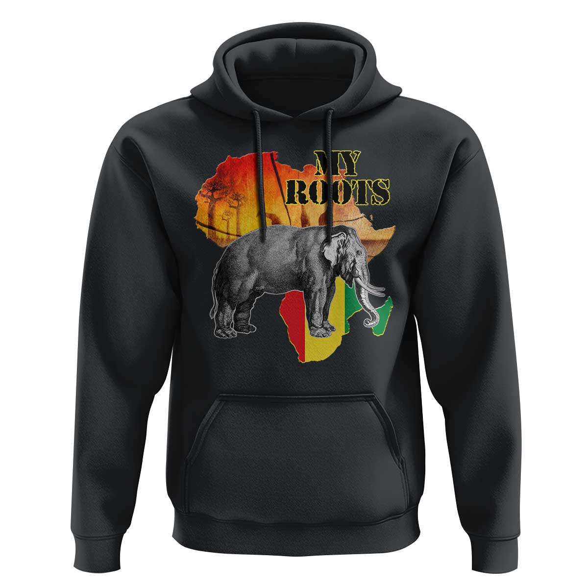 Africa Roots Hoodie My Roots Africa Map Black History Elephant