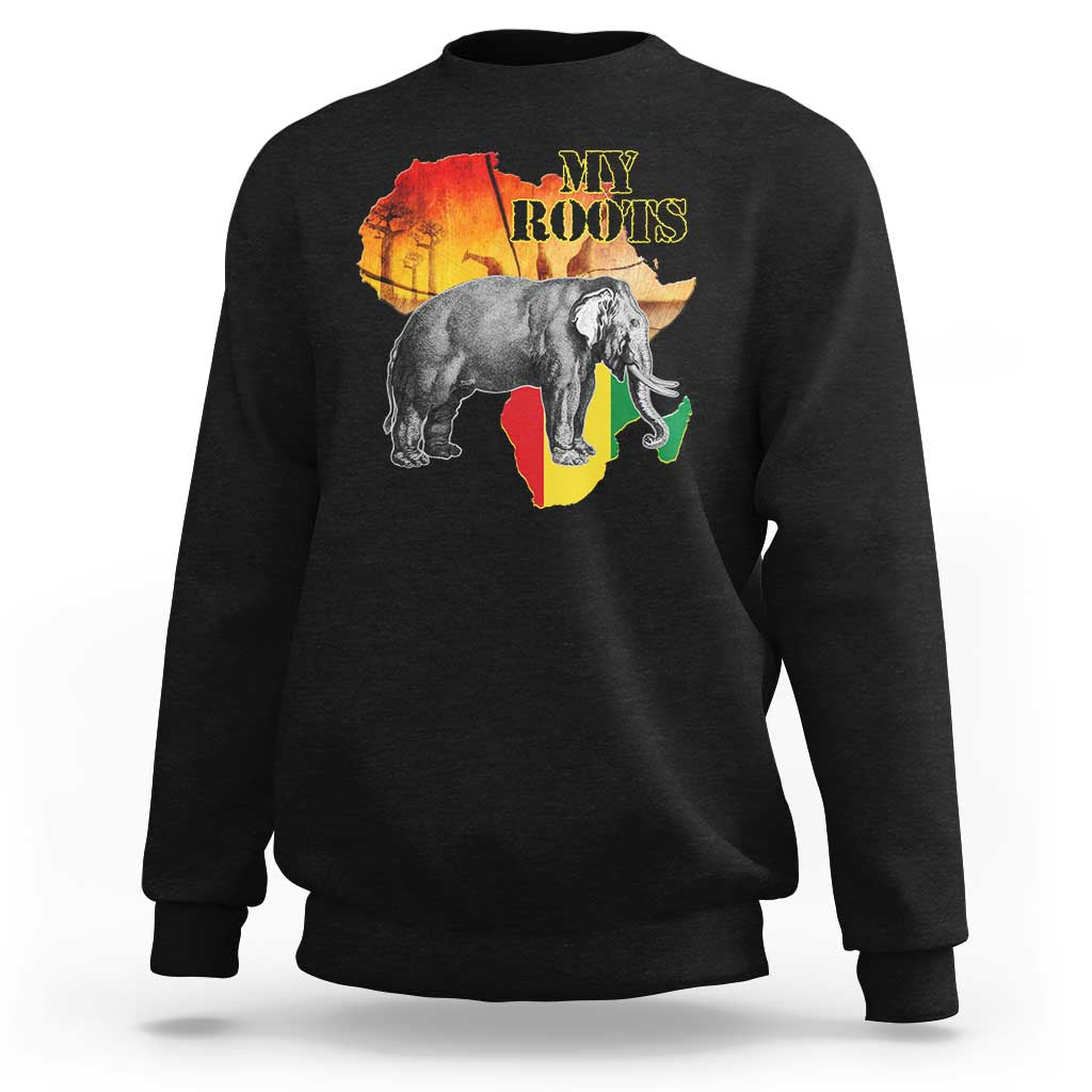 Africa Roots Sweatshirt My Roots Africa Map Black History Elephant