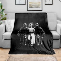 Jesus Arrested Parody Throw Blanket Funny Immigrant Rights Political Protest