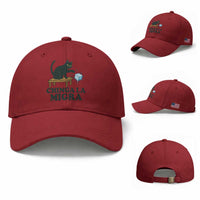 Chinga La Migra Baseball Cap Funny Immigration Rights Cat Political