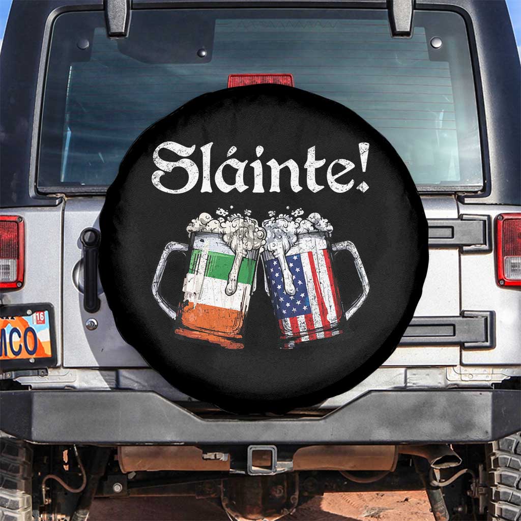 Funny St Patrick's Day Beer Drinking Slainte Spare Tire Cover Irish American Beer