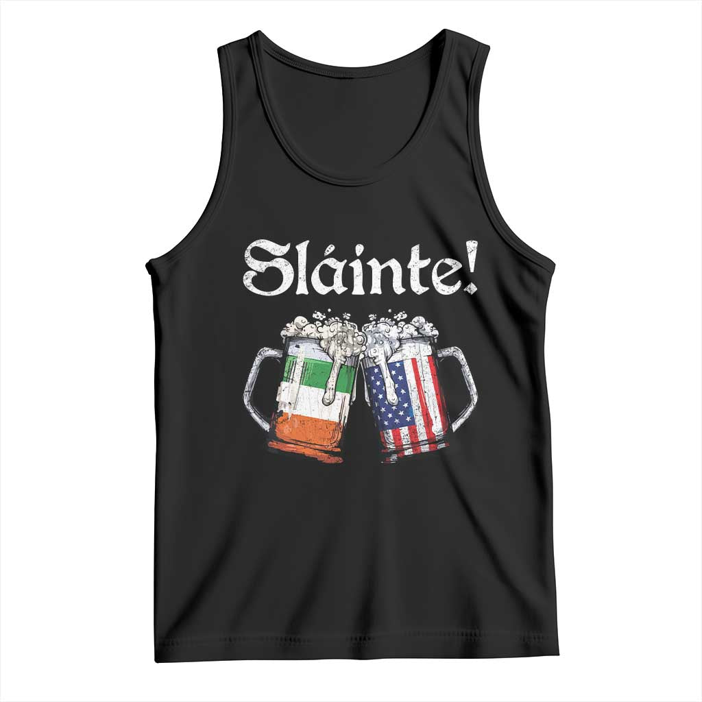 Funny St Patrick's Day Beer Drinking Slainte Tank Top Irish American Beer