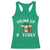 Funny St Patrick's Day Irish Beer Drinking Racerback Tank Top Drink Up Bitches Ireland Flag