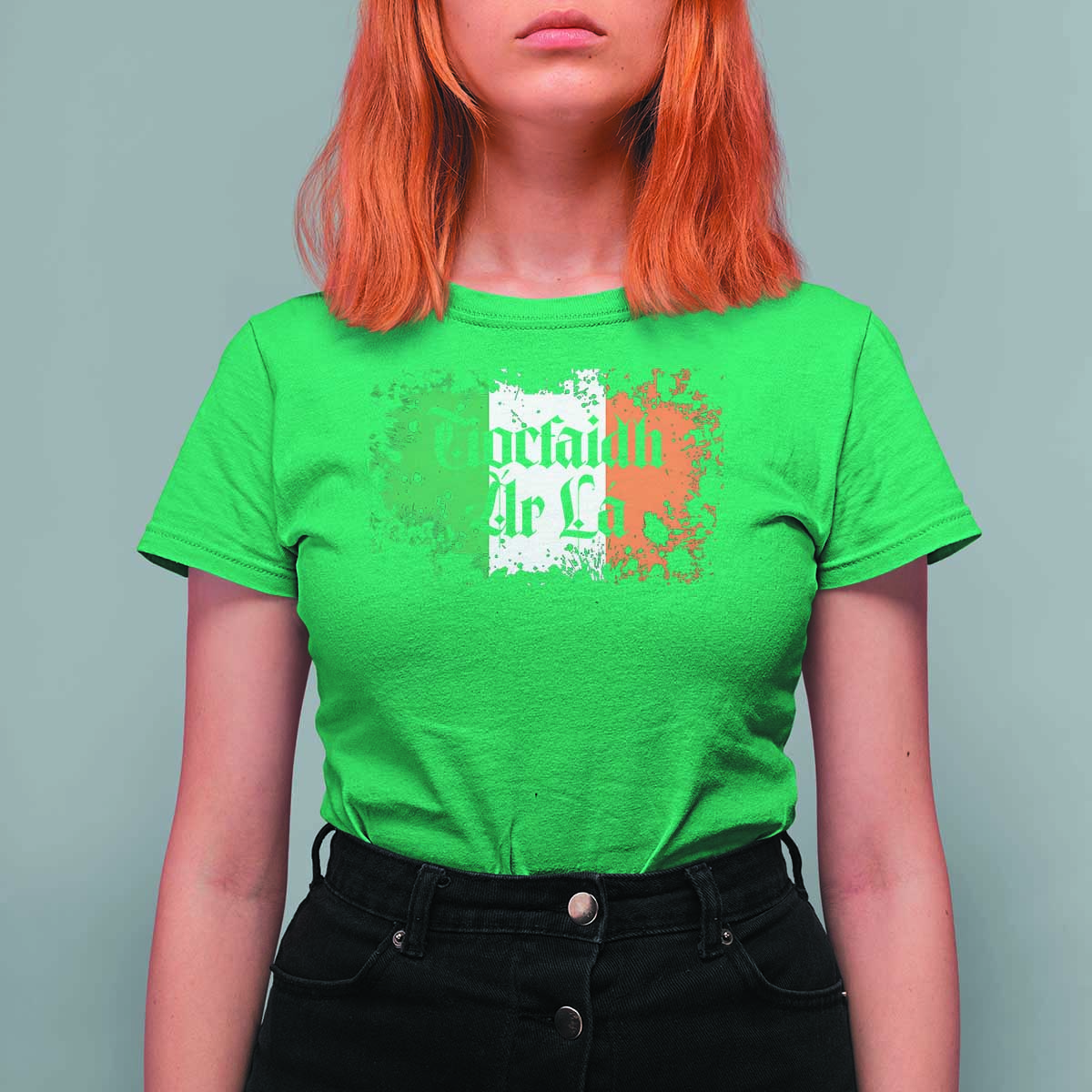 Tiocfaidh Ar La T Shirt For Women Vintage Irish Ireland Flag