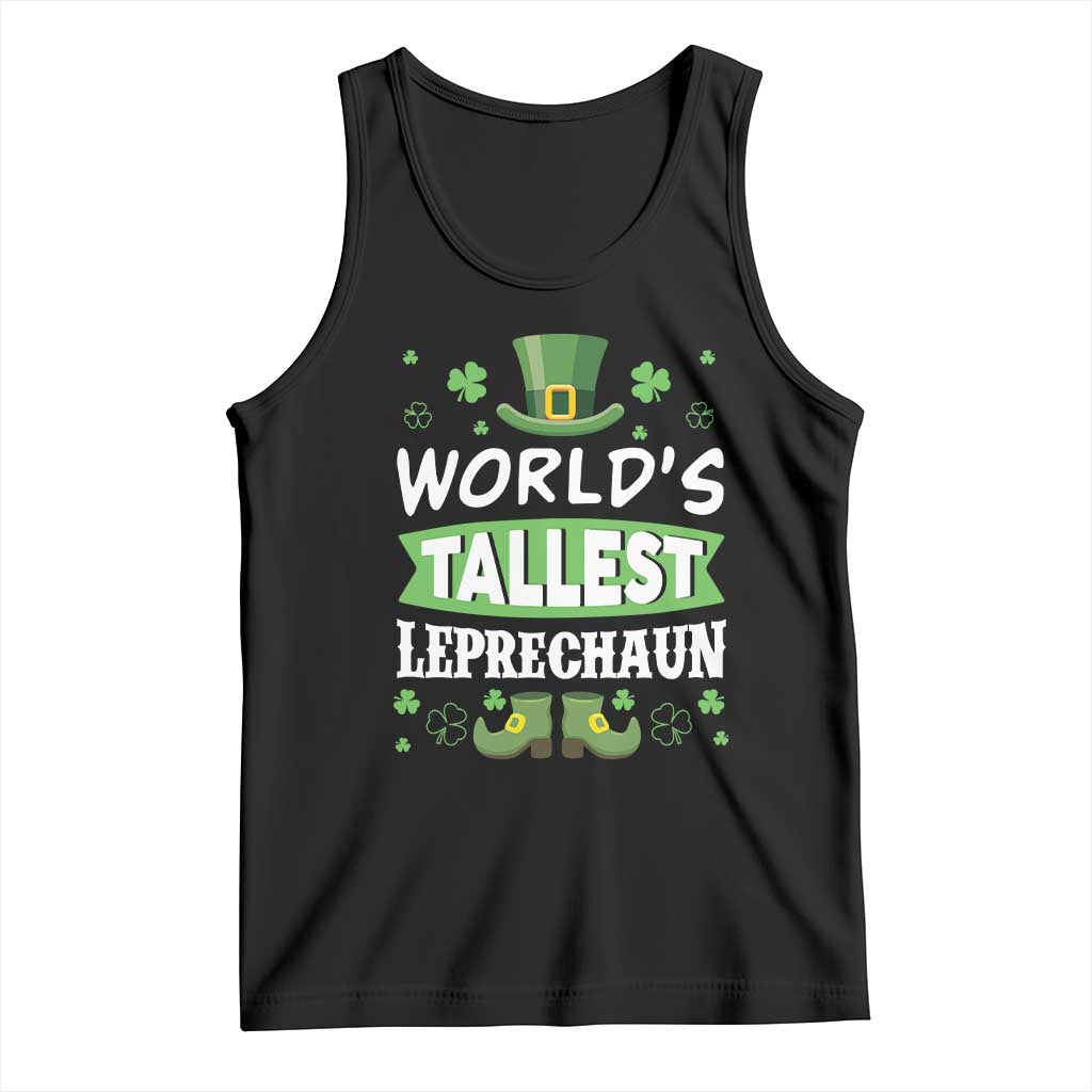 Funny World's Tallest Leprechaun St Patrick's Day Tank Top Shamrock