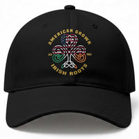 American Grown With Irish Roots Baseball Cap Irish American Shamrock