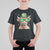 Funny St Patrick's Day Highland Cow Shamrock T Shirt For Kid