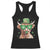 Funny St Patrick's Day Highland Cow Shamrock Racerback Tank Top