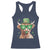 Funny St Patrick's Day Highland Cow Shamrock Racerback Tank Top