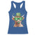 Funny St Patrick's Day Highland Cow Shamrock Racerback Tank Top