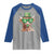 Funny St Patrick's Day Highland Cow Shamrock Raglan Shirt