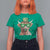 Funny St Patrick's Day Highland Cow Shamrock T Shirt For Women