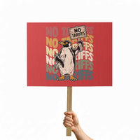 Funny Resist Penguins Protest Sign No Tariffs On Penguin - Wonder Print Shop