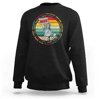 Funny Hands Off Sweatshirt Resist Vintage Statue Of Liberty