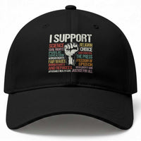 I Support Progressive Liberal Human Rights Baseball Cap Vintage Hand Fist