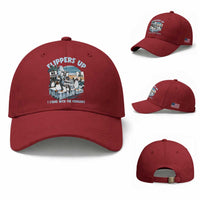 Flippers Up I Stand With The Peinguins Baseball Cap Penguins Tariff Resist