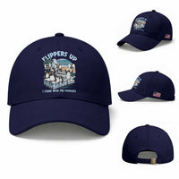 Flippers Up I Stand With The Peinguins Baseball Cap Penguins Tariff Resist