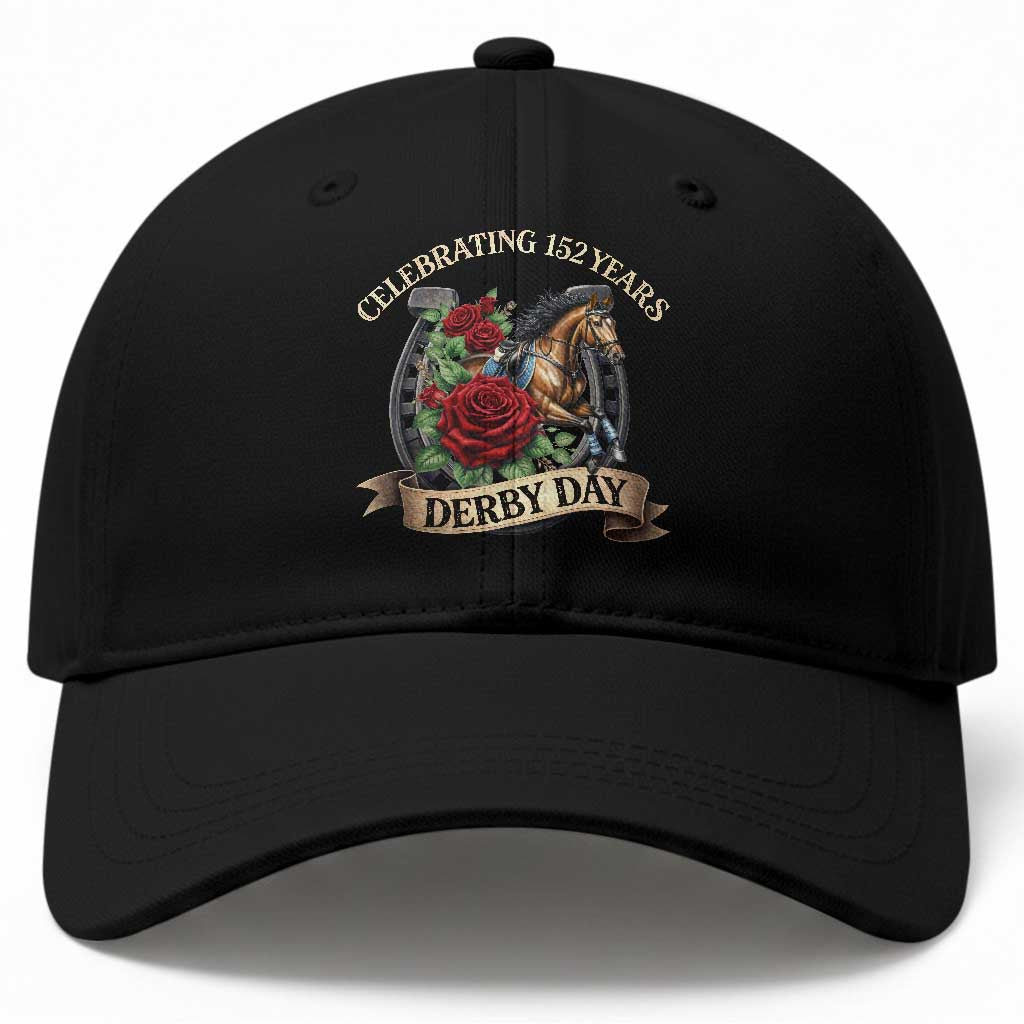 Celebrating 152 Years Derby Day Baseball Cap Vintage Horse Racing Roses