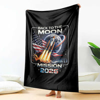 Back To The Moon Mission 2026 Throw Blanket Rocket Launch Moon Space Program