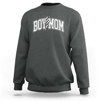 Boy Mom Lightning Bolt Checkered Varsity Son Mama Sweatshirt