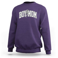 Boy Mom Lightning Bolt Checkered Varsity Son Mama Sweatshirt