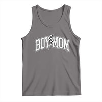 Boy Mom Lightning Bolt Checkered Varsity Son Mama Tank Top
