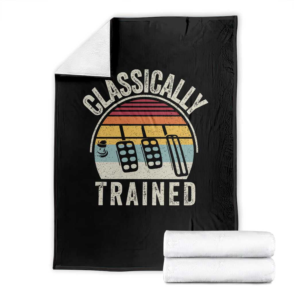 Classically Trained Car Throw Blanket Funny Manual Transmission Driver