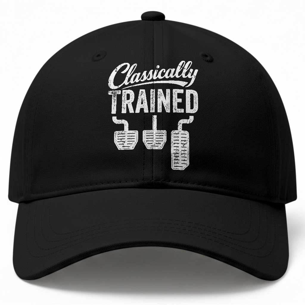 Classically Trained Manual Car Baseball Cap Pedals Driving Humor