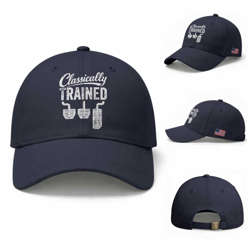 Classically Trained Manual Car Baseball Cap Pedals Driving Humor