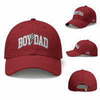 Boy Dad Lightning Bolt Checkered Varsity Son Daddy Baseball Cap