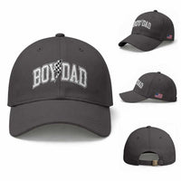 Boy Dad Lightning Bolt Checkered Varsity Son Daddy Baseball Cap