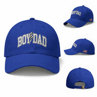 Boy Dad Lightning Bolt Checkered Varsity Son Daddy Baseball Cap