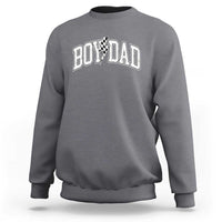 Boy Dad Lightning Bolt Checkered Varsity Son Daddy Sweatshirt