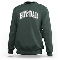 Boy Dad Lightning Bolt Checkered Varsity Son Daddy Sweatshirt