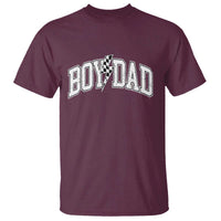 Boy Dad Lightning Bolt Checkered Varsity Son Daddy T Shirt
